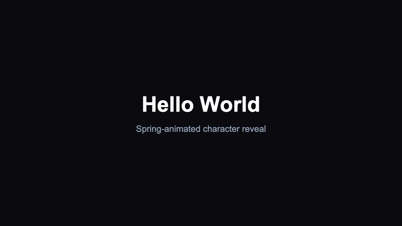 Animated Text preview