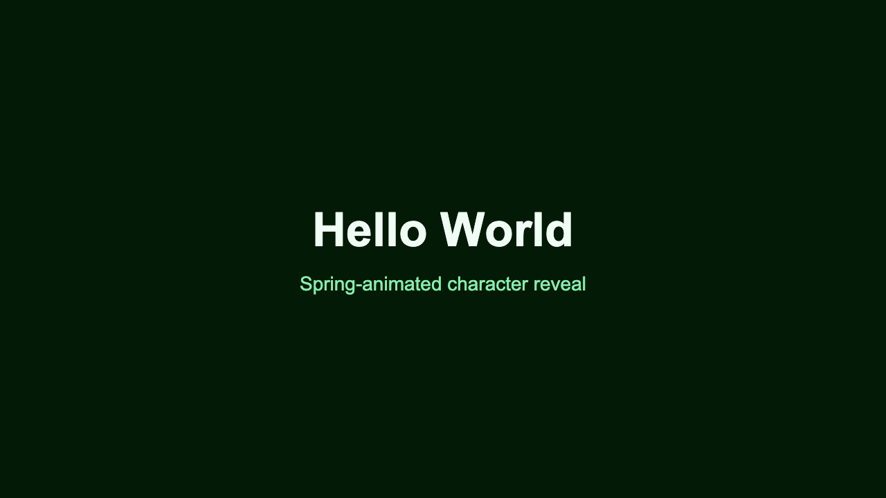 Animated Text - Forest
