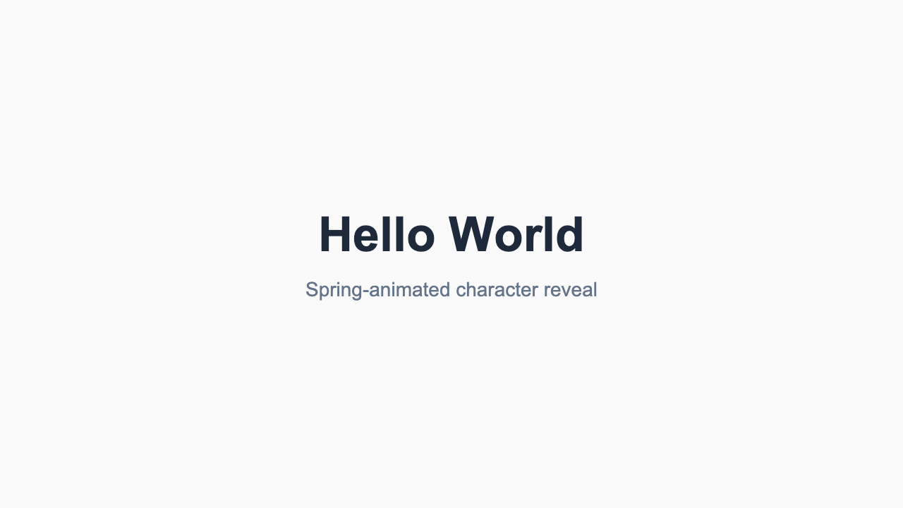 Animated Text - Minimal