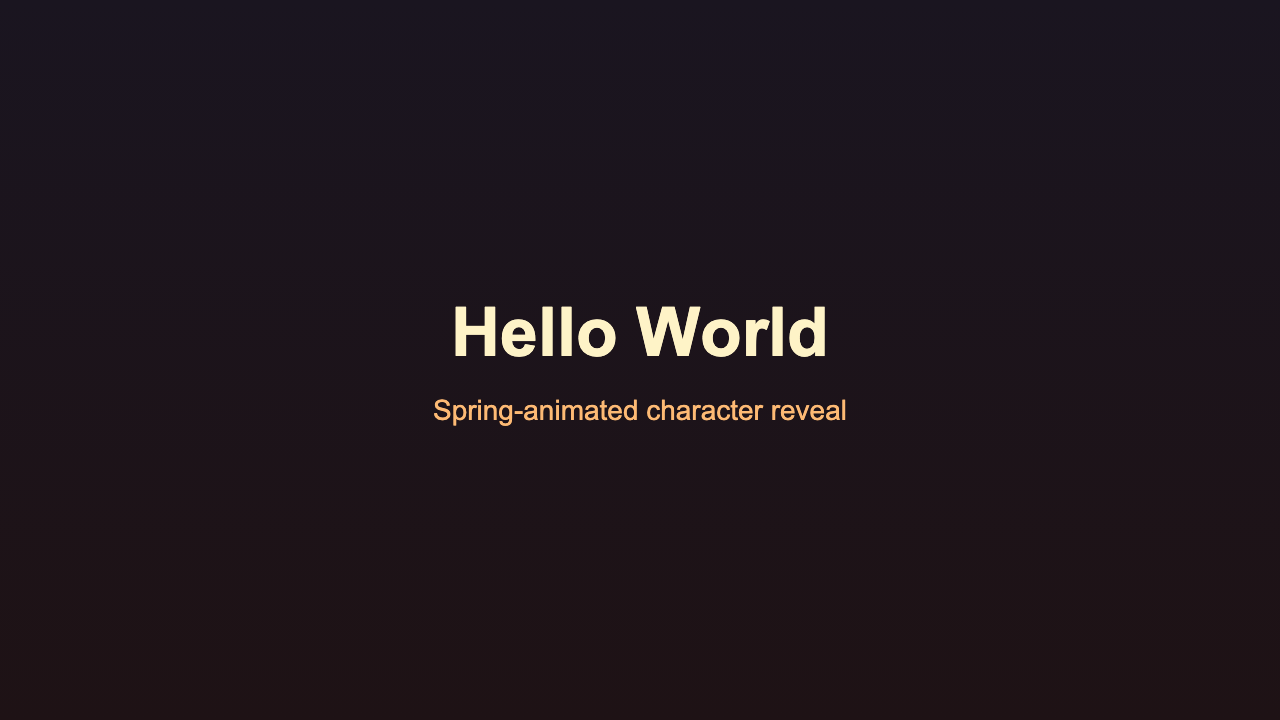 Animated Text preview