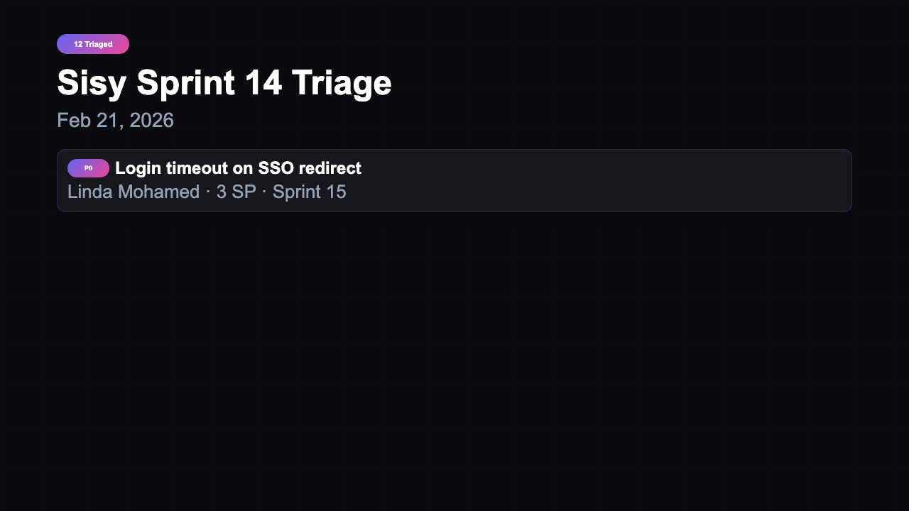 Bug Triage - Triage List Dark