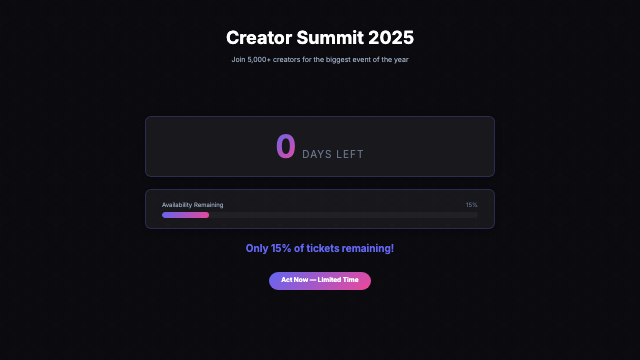 Countdown Hype - Dark Urgency