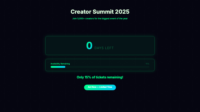 Countdown Hype - Neon Urgency