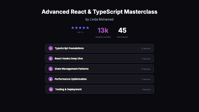 Course Promo template preview