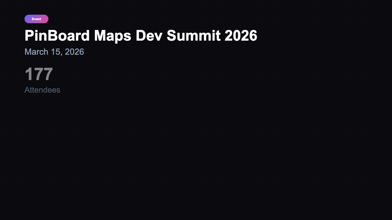 Event Venue - Event Overview Dark