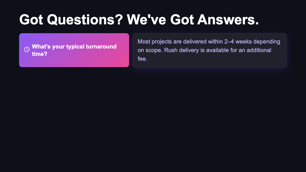 FAQ - Bold Interview