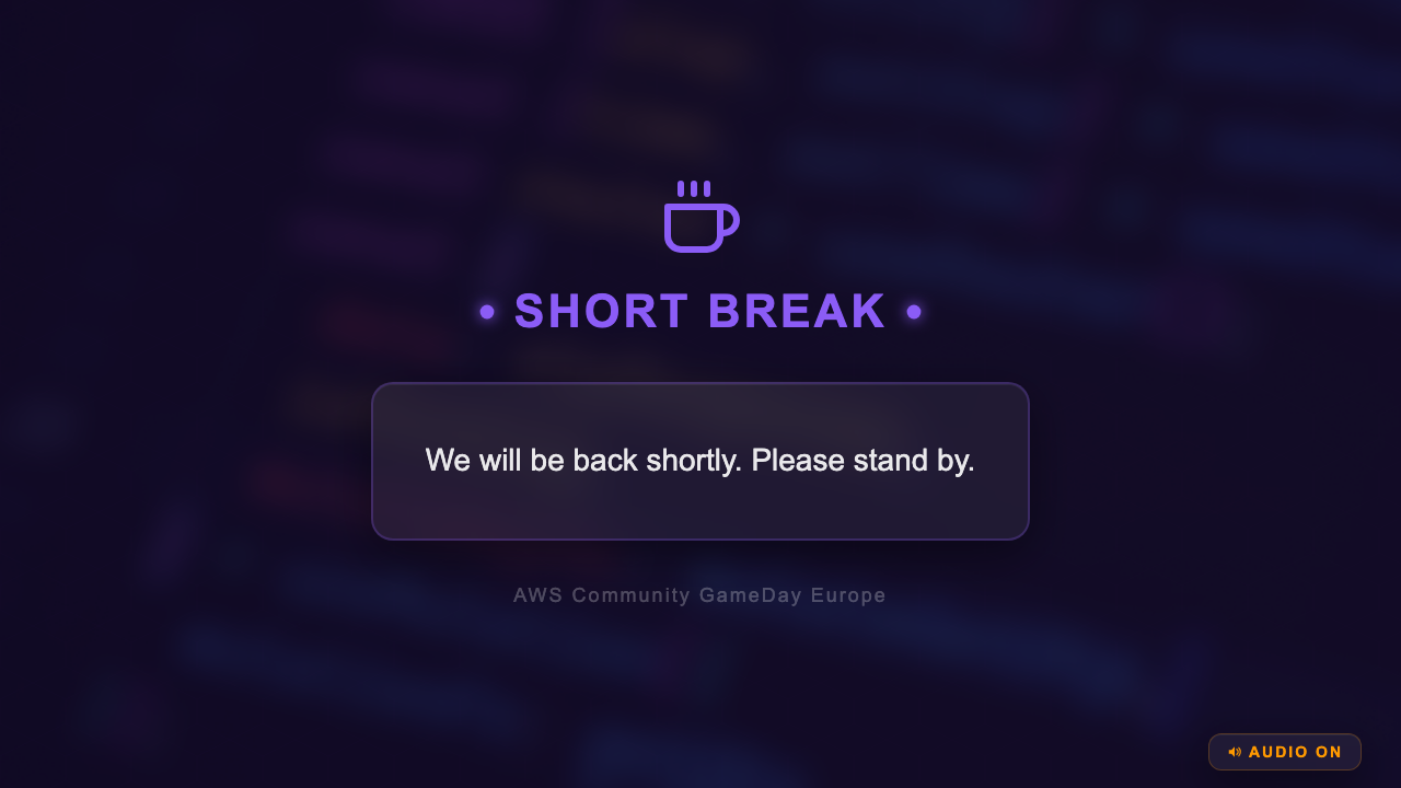 Community GameDay Europe - Break Announcement