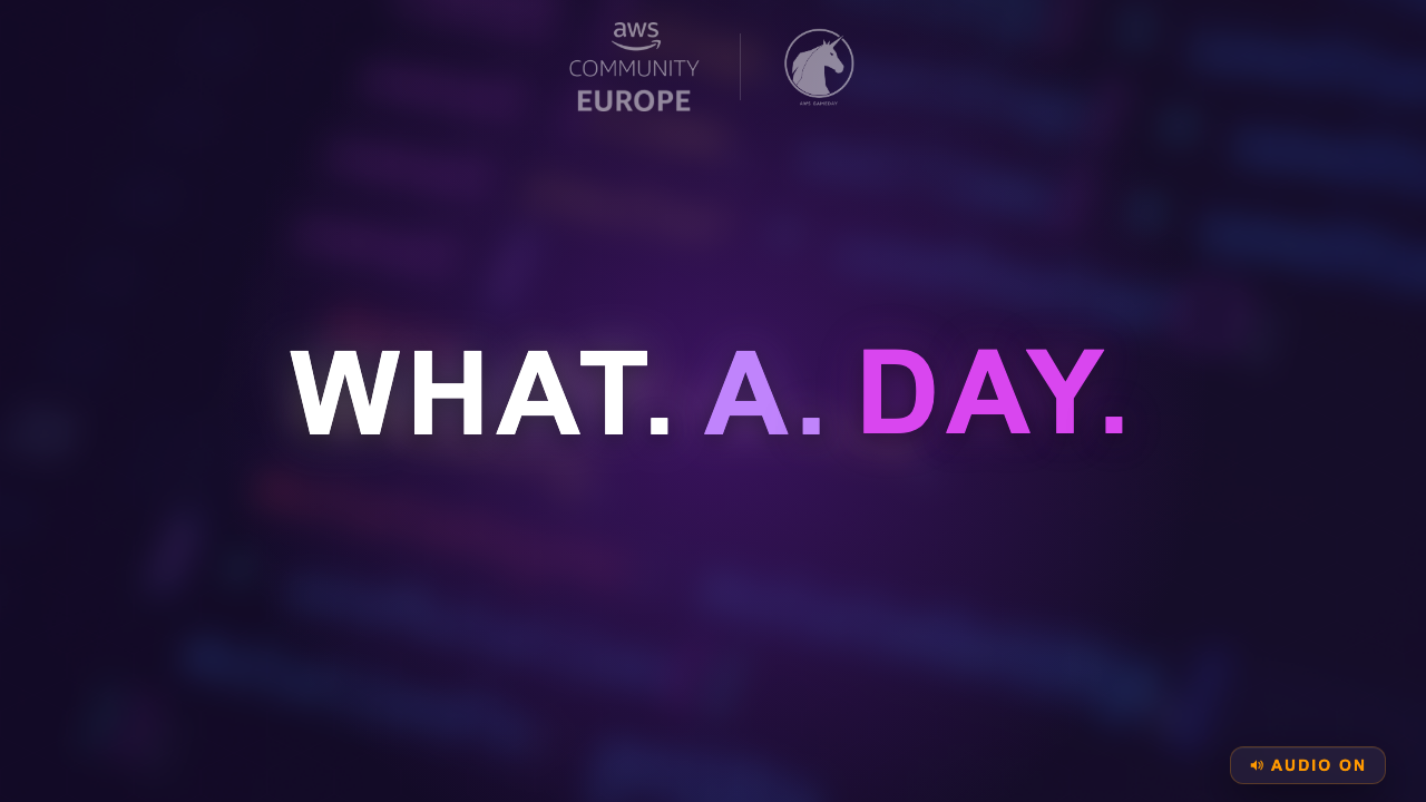 Community GameDay Europe - Closing Pre-Rendered