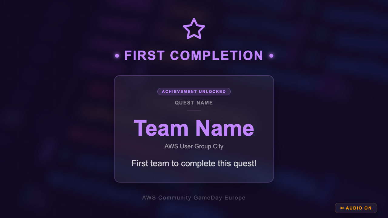 Community GameDay Europe - First Completion