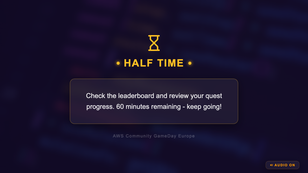 Community GameDay Europe - Half Time