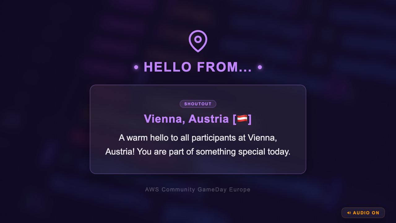 Community GameDay Europe - Location Shoutout