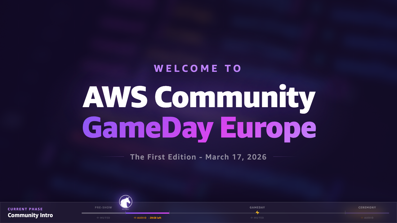 Community GameDay Europe - Main Event