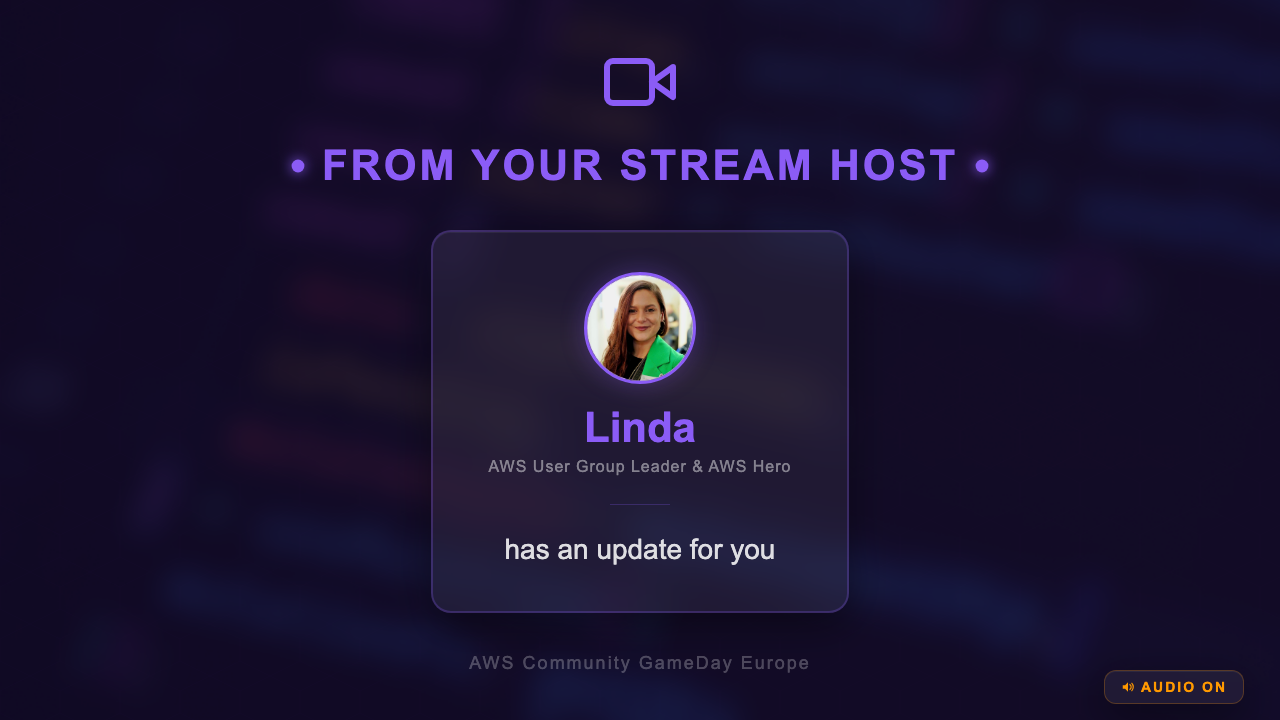Community GameDay Europe - Stream Host Update