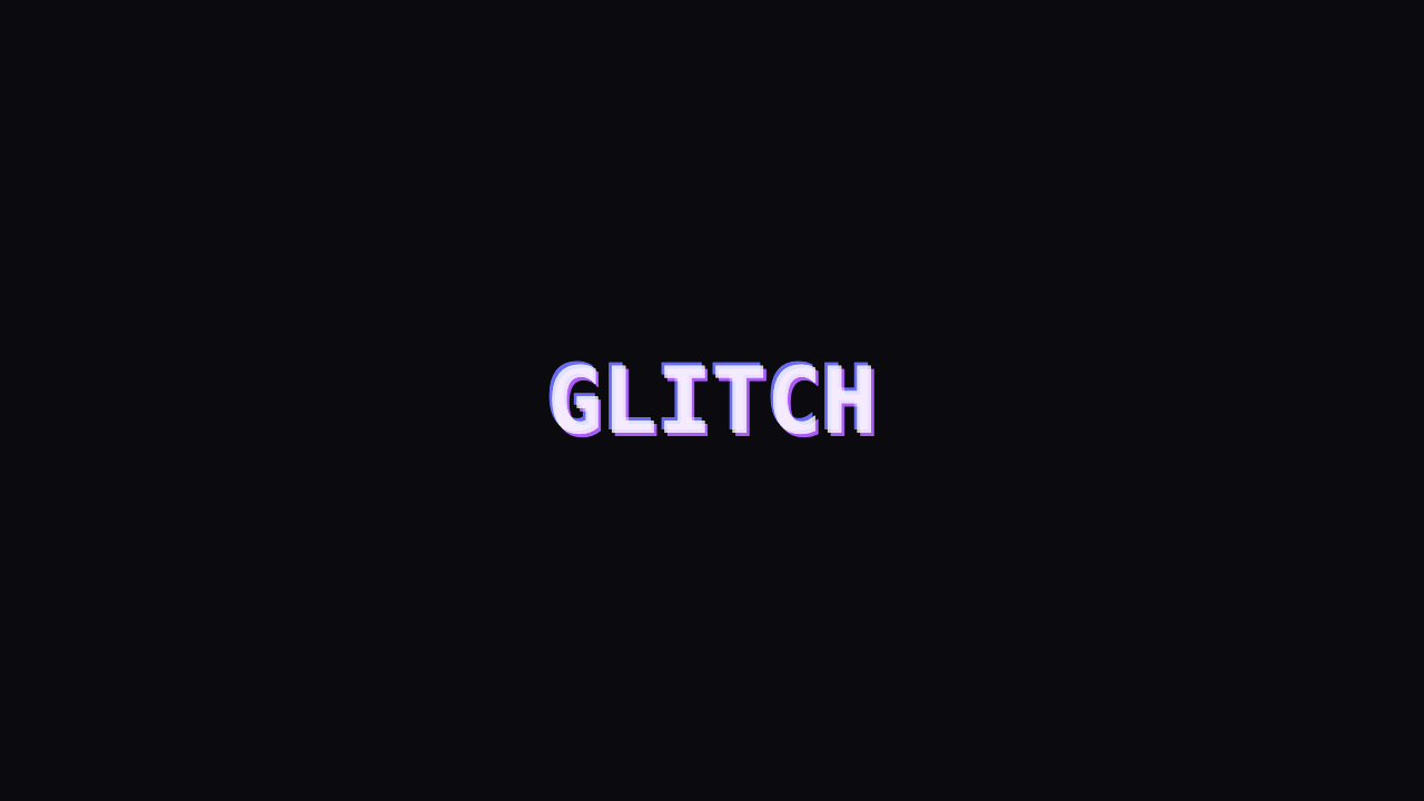 Glitch Text preview