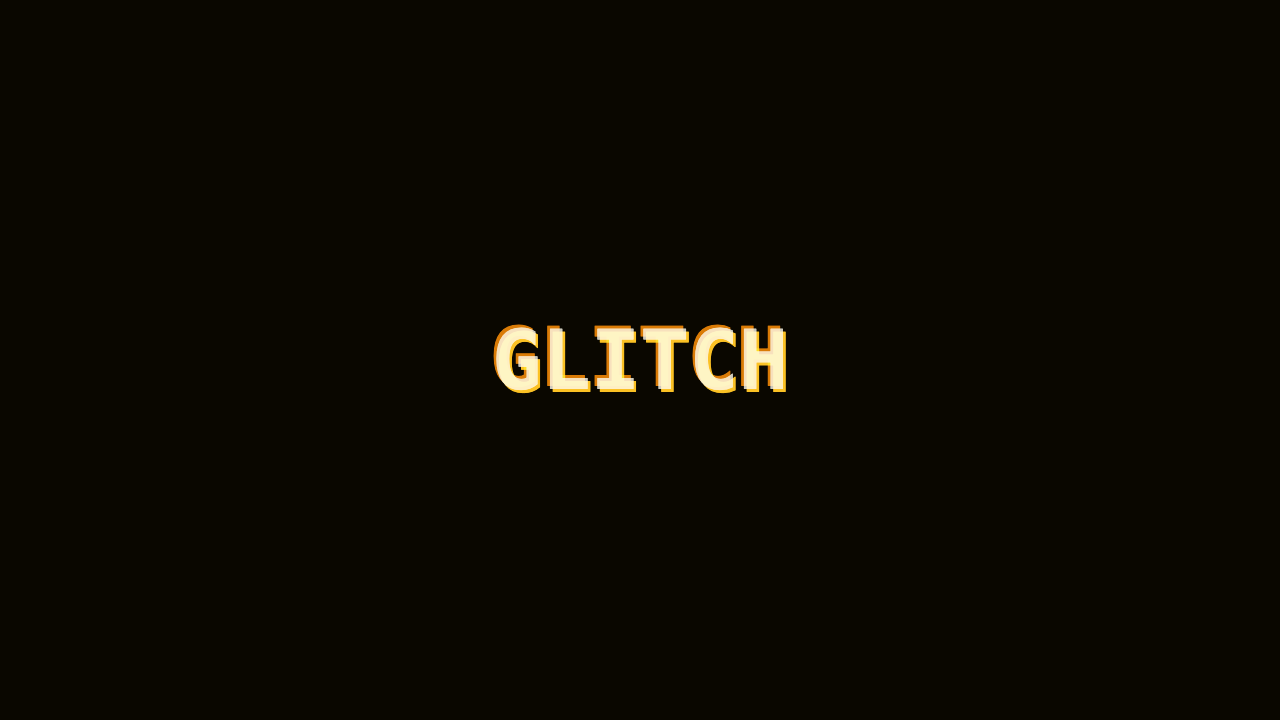 Glitch Text - Gold