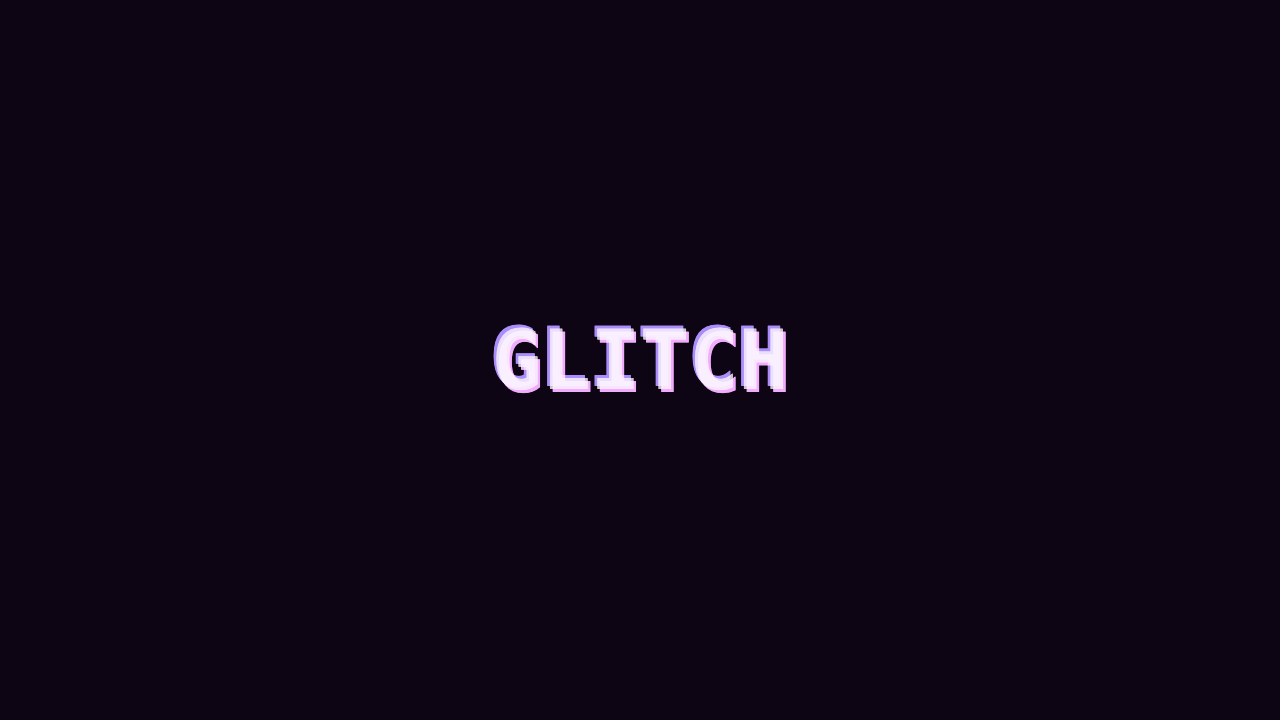 Glitch Text - Lavender