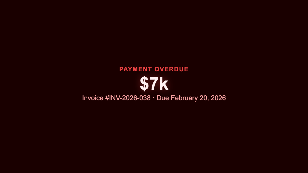 Invoice - Crimson Urgent