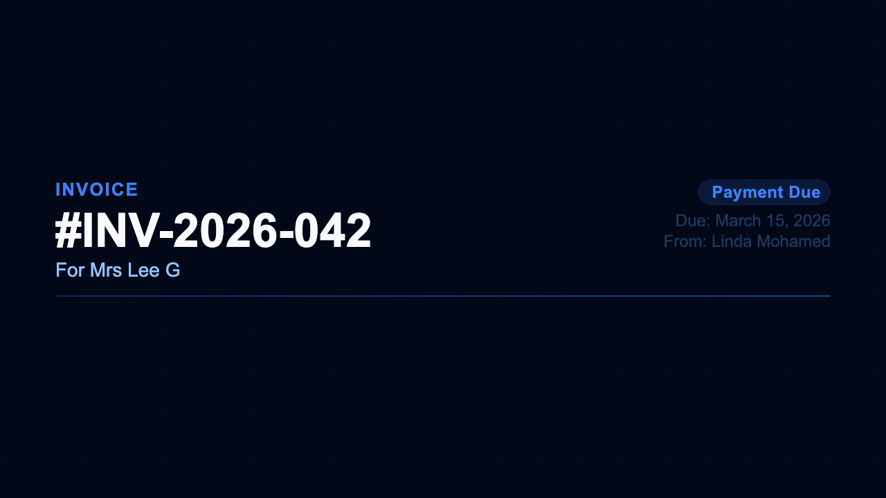 Invoice - Midnight Professional