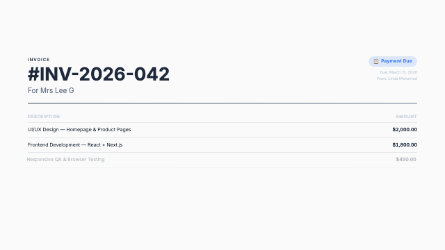 Invoice - Minimal Professional