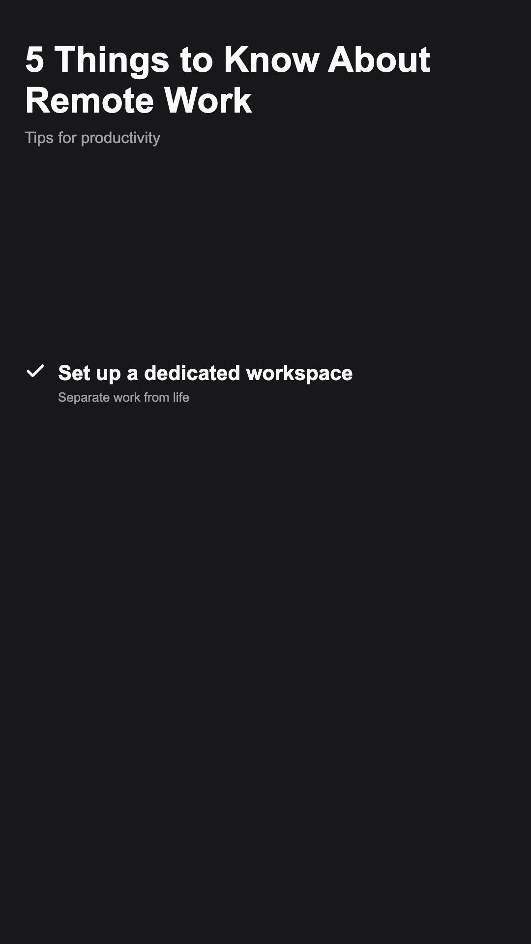 Listicle - Charcoal Stack