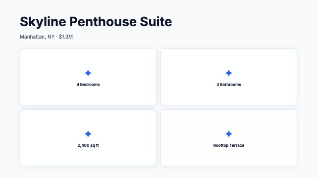 Listing - Clean Feature Grid