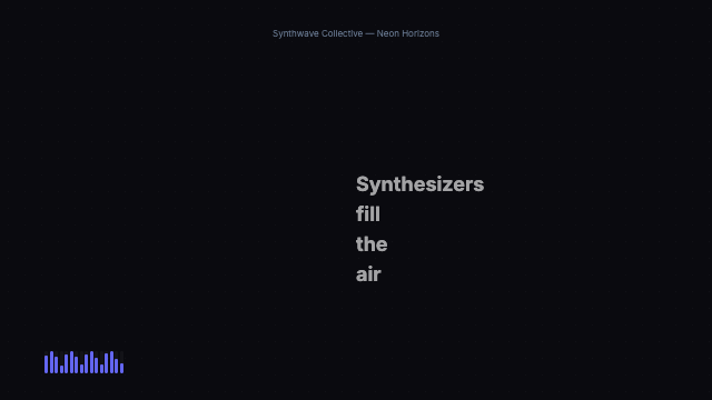 Music Visualizer - Dark Lyrics