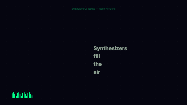 Music Visualizer - Neon Lyrics