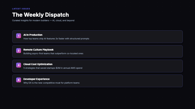 Newsletter Promo - Dark Issue Preview