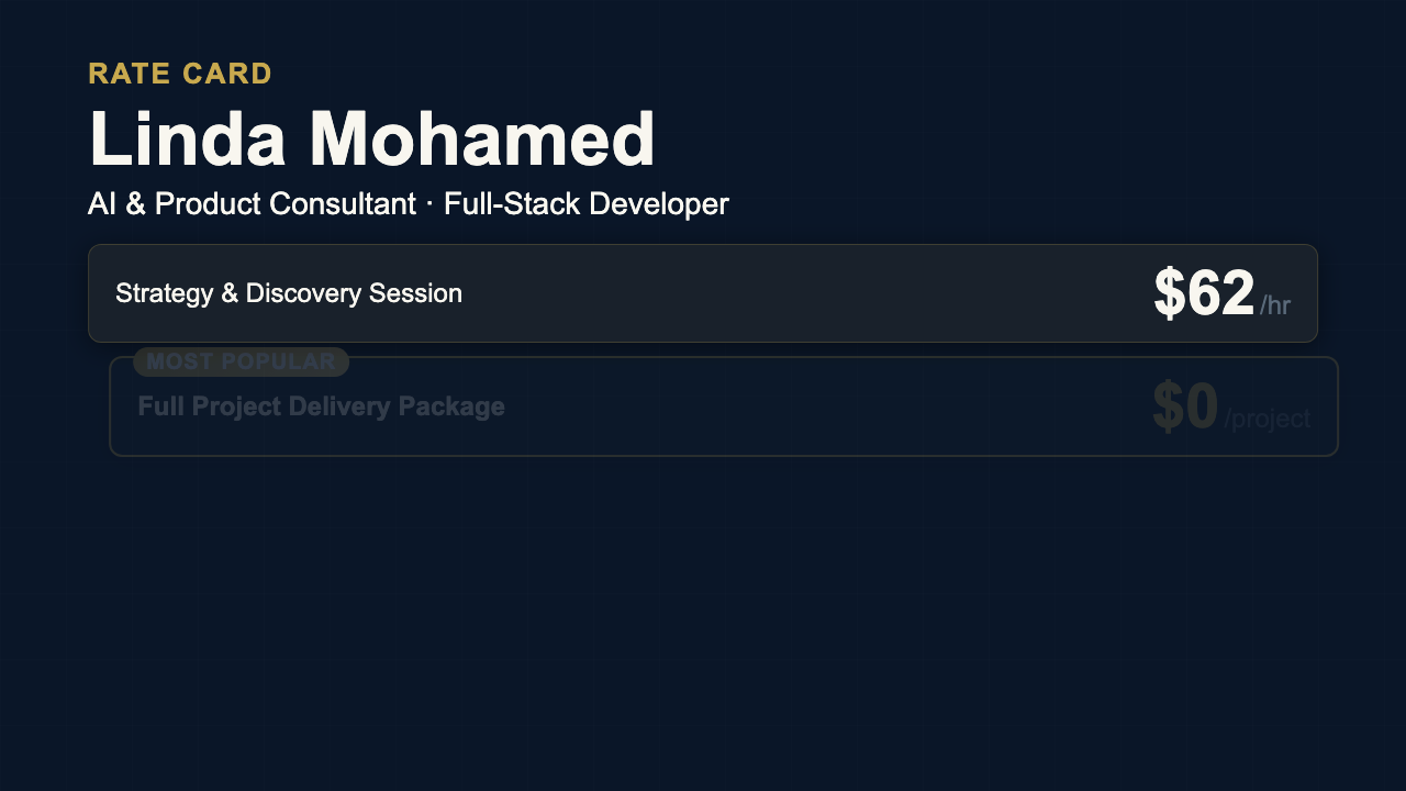 Rate Card - Corporate Dashboard
