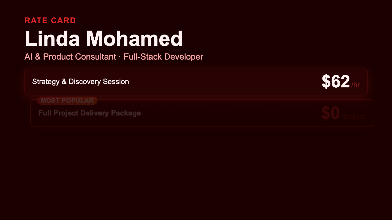 Rate Card - Crimson Dashboard