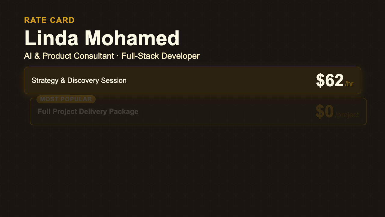 Rate Card - Finance Dashboard