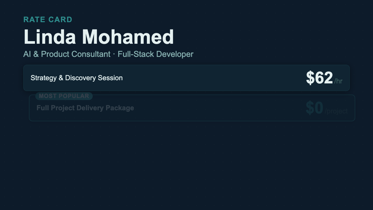 Rate Card - Industrial Dashboard