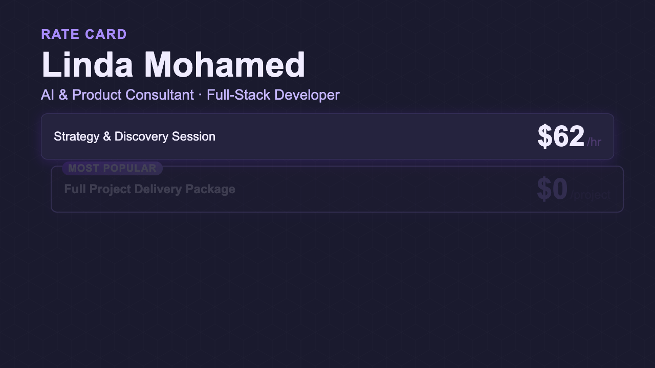 Rate Card - Vienna Dashboard