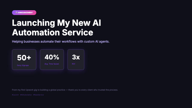 Social Proof - Bold Announcement