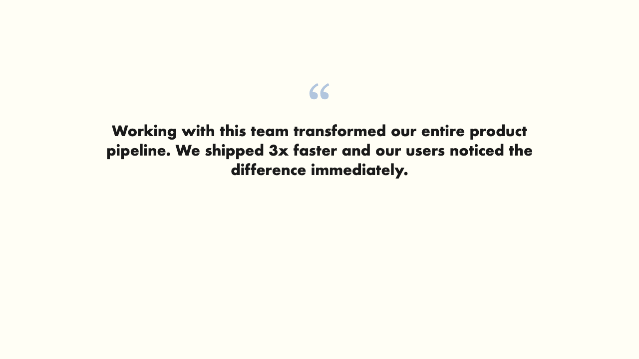 Testimonial - Bauhaus Centered