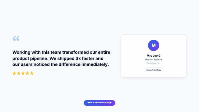 Testimonial - Clean Split