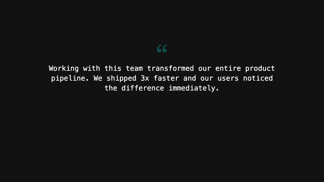 Testimonial - Material Dark Centered