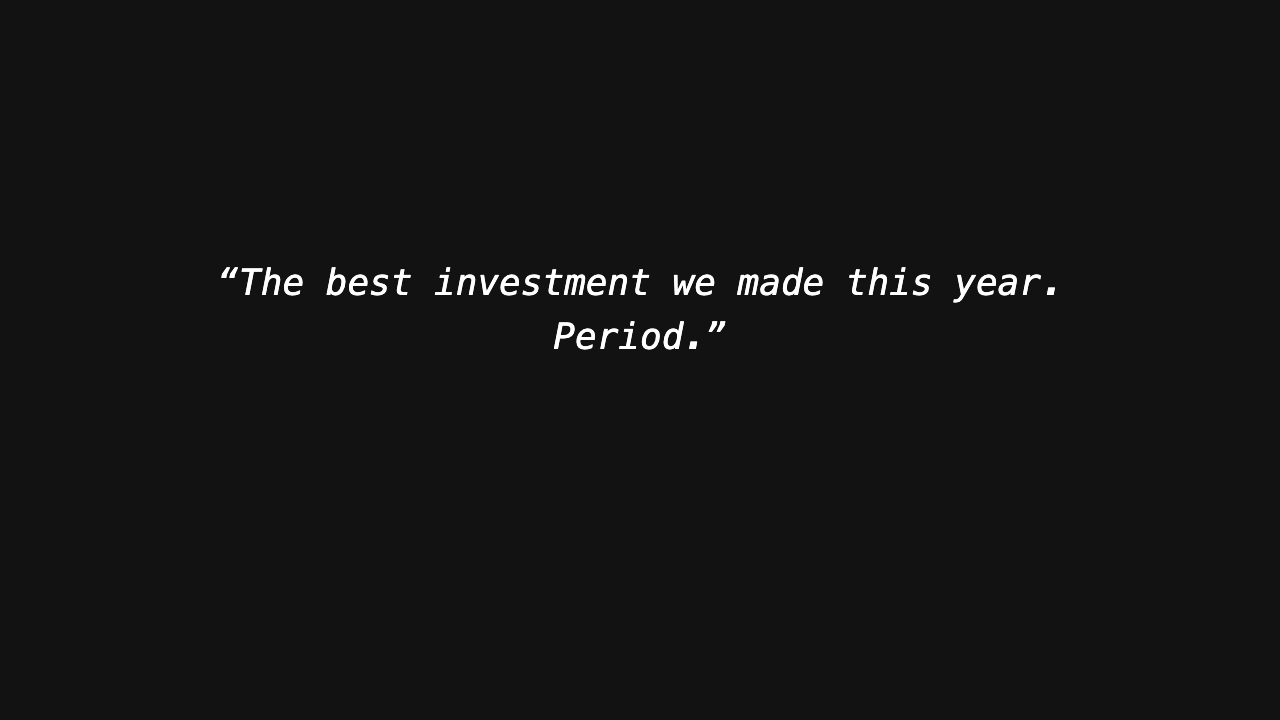 Testimonial - Material Dark Editorial