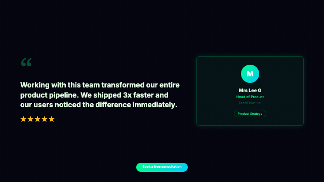 Testimonial template